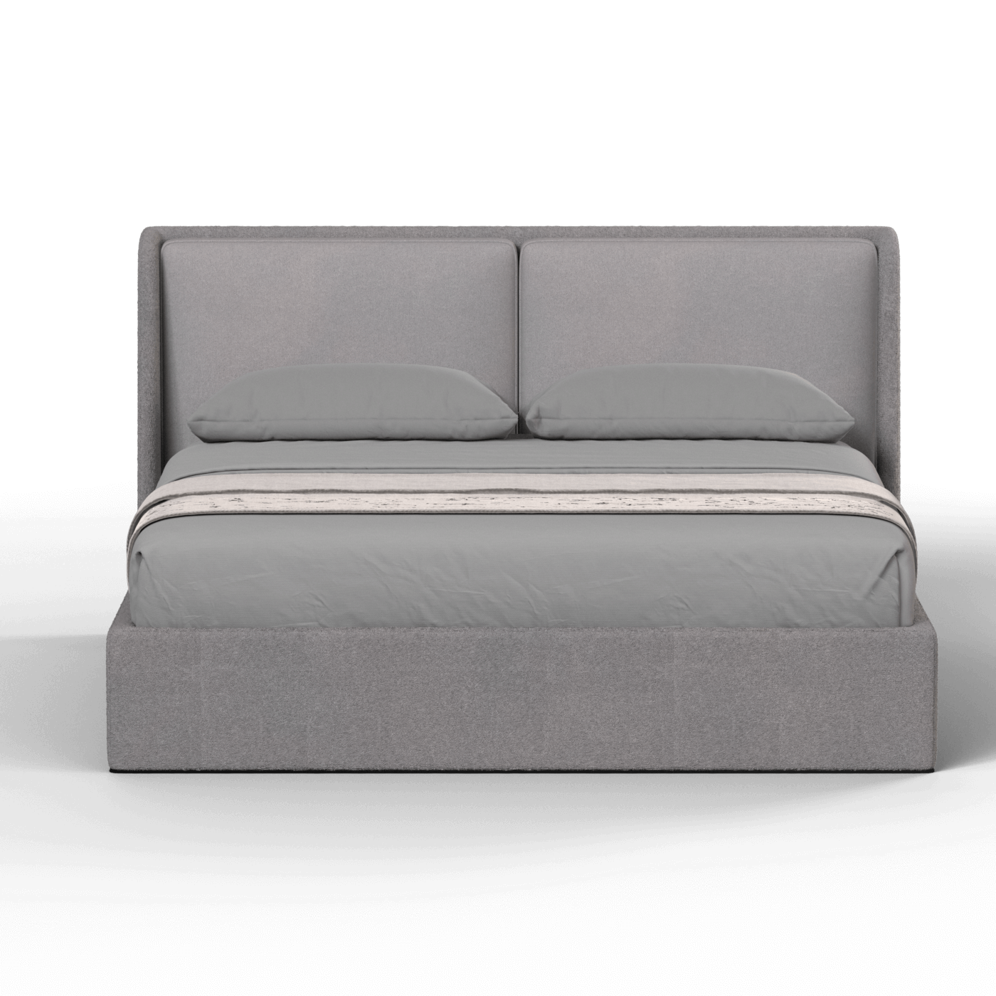 Lit double rembourré Ruby en tissu haut de gamme