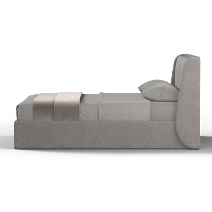 Lit double rembourré Ruby en tissu haut de gamme