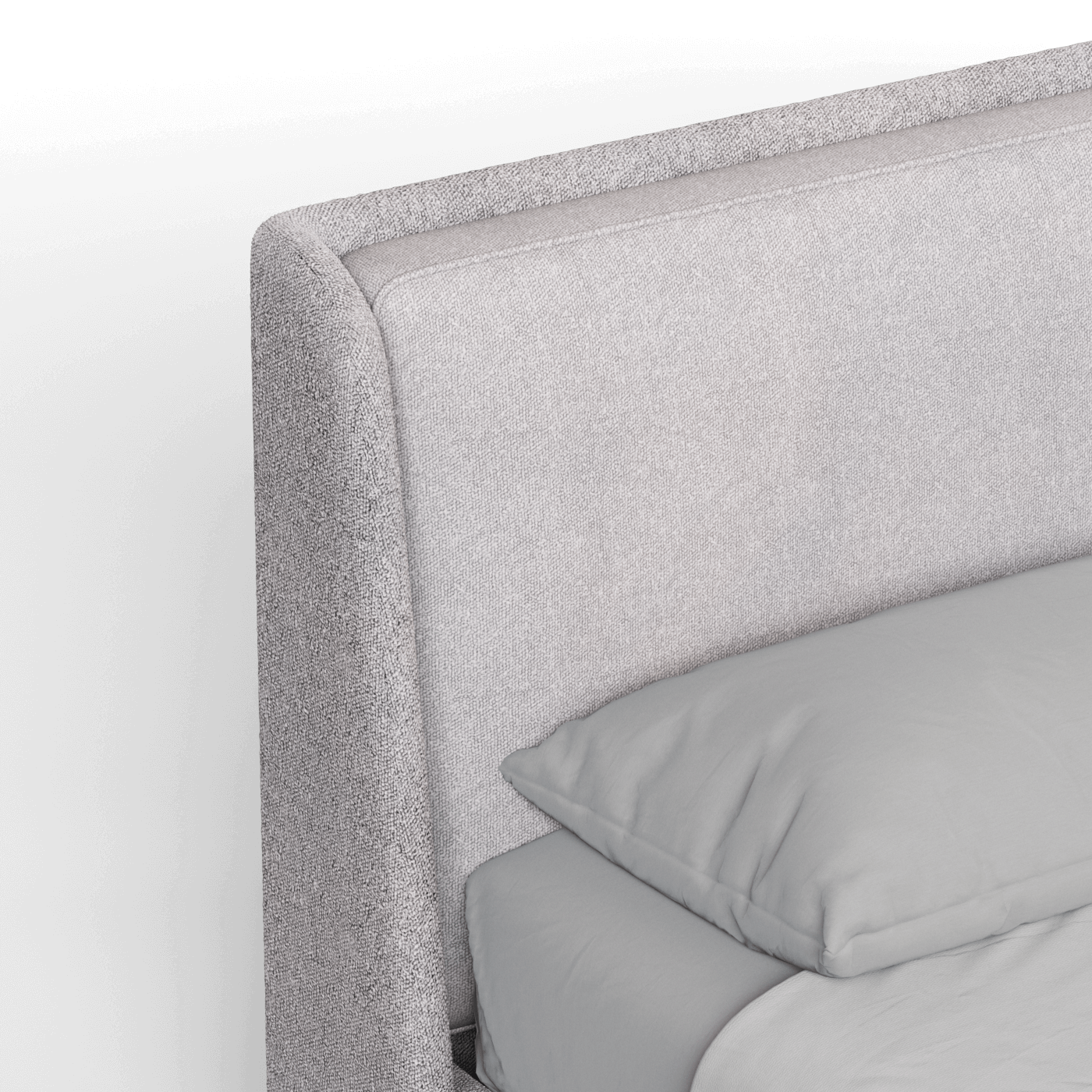 Lit double rembourré Ruby en tissu haut de gamme