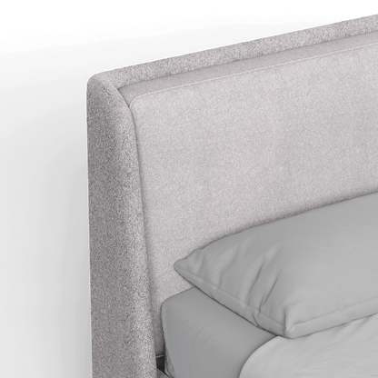Lit double rembourré Ruby en tissu haut de gamme