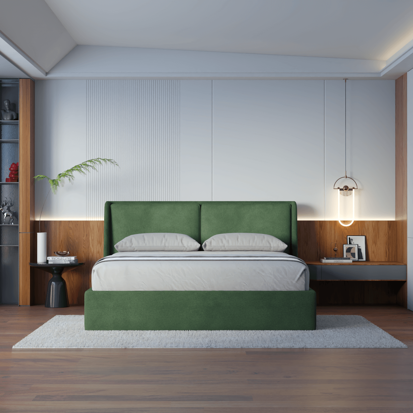 Bett mit weichem Kopfteil Ruby