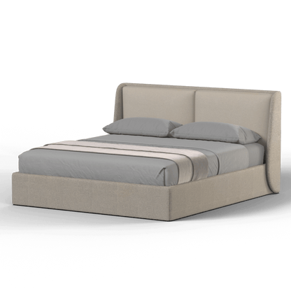 Lit double rembourré Ruby en tissu haut de gamme