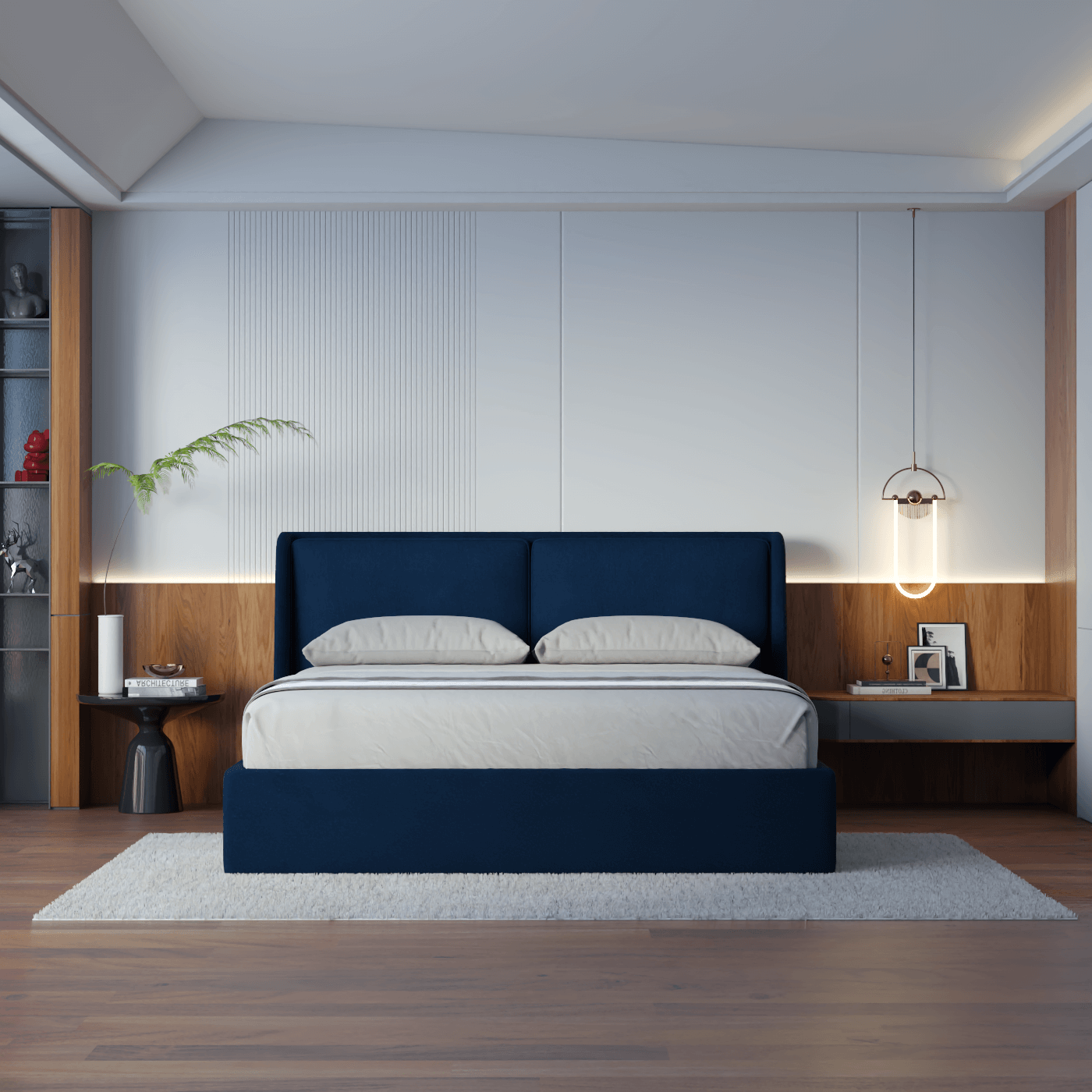 Bett mit weichem Kopfteil Ruby