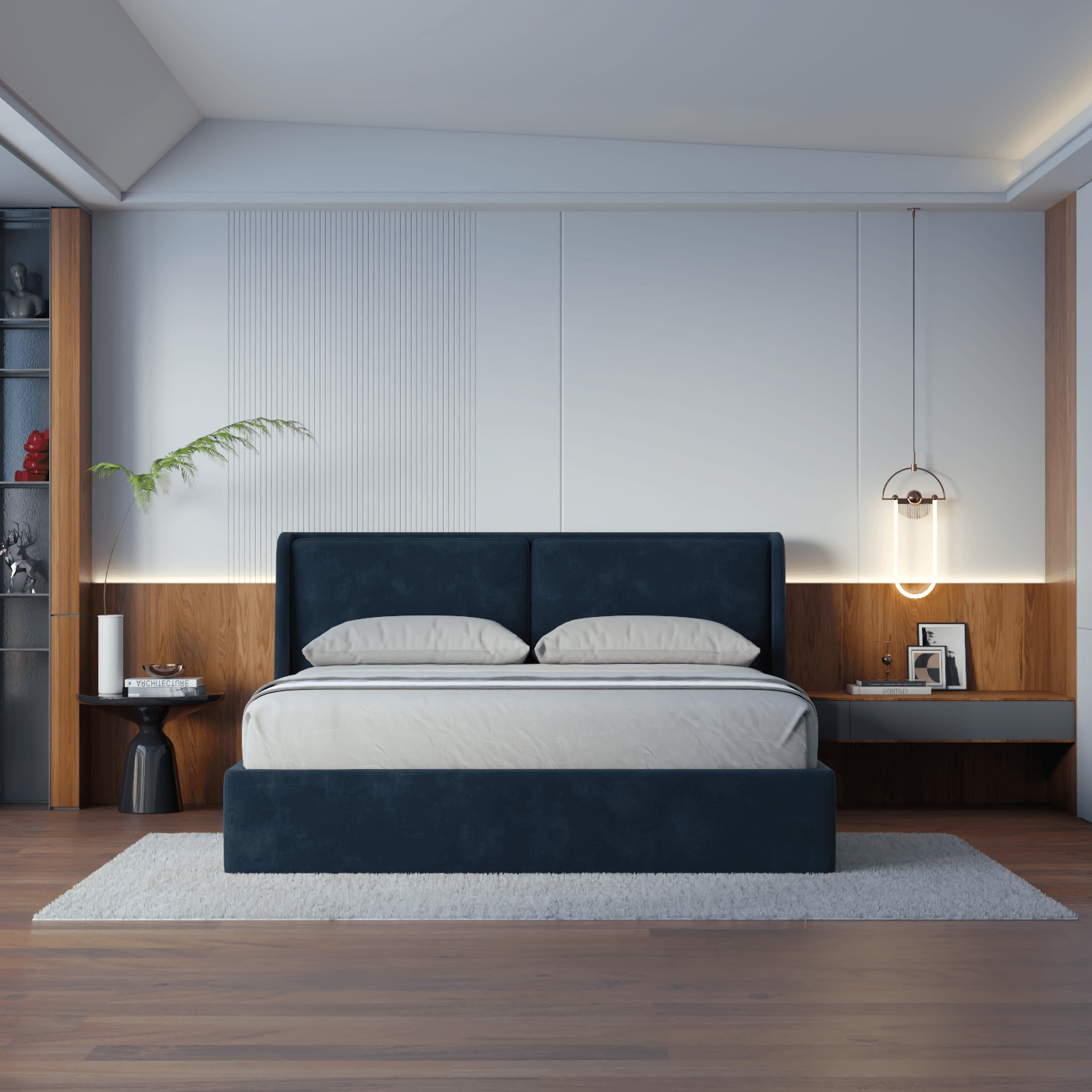 Bett mit weichem Kopfteil Ruby