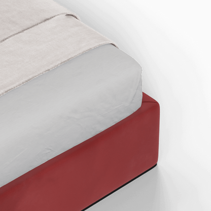 Lit double rembourré Ruby en tissu haut de gamme