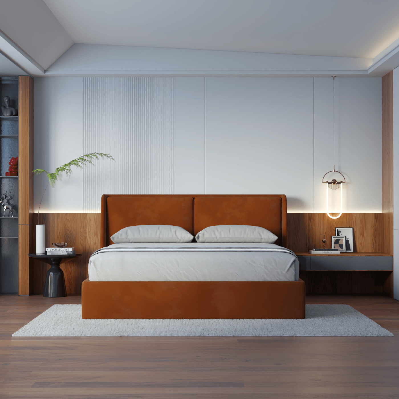Bett mit weichem Kopfteil Ruby