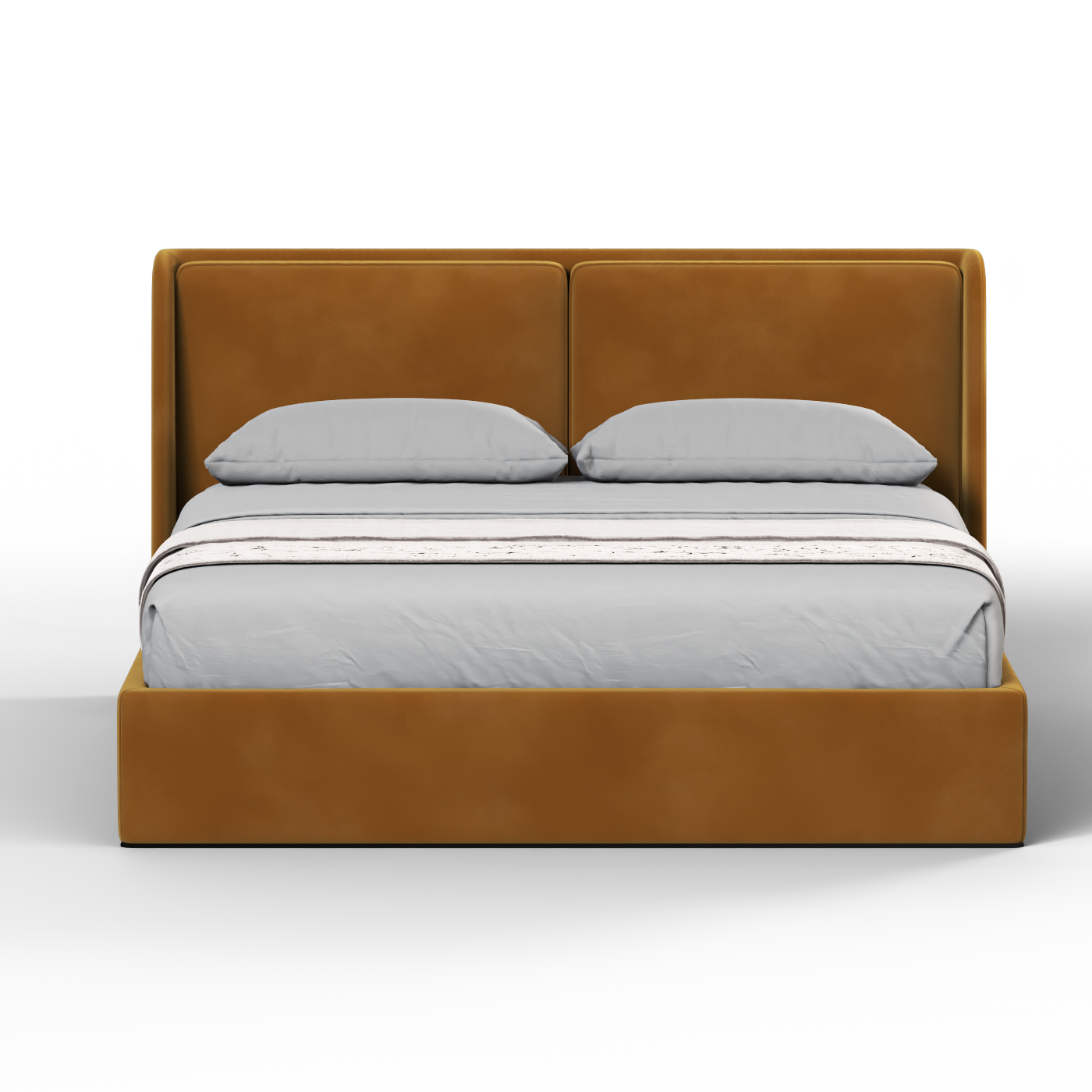 Lit double rembourré Ruby en tissu haut de gamme
