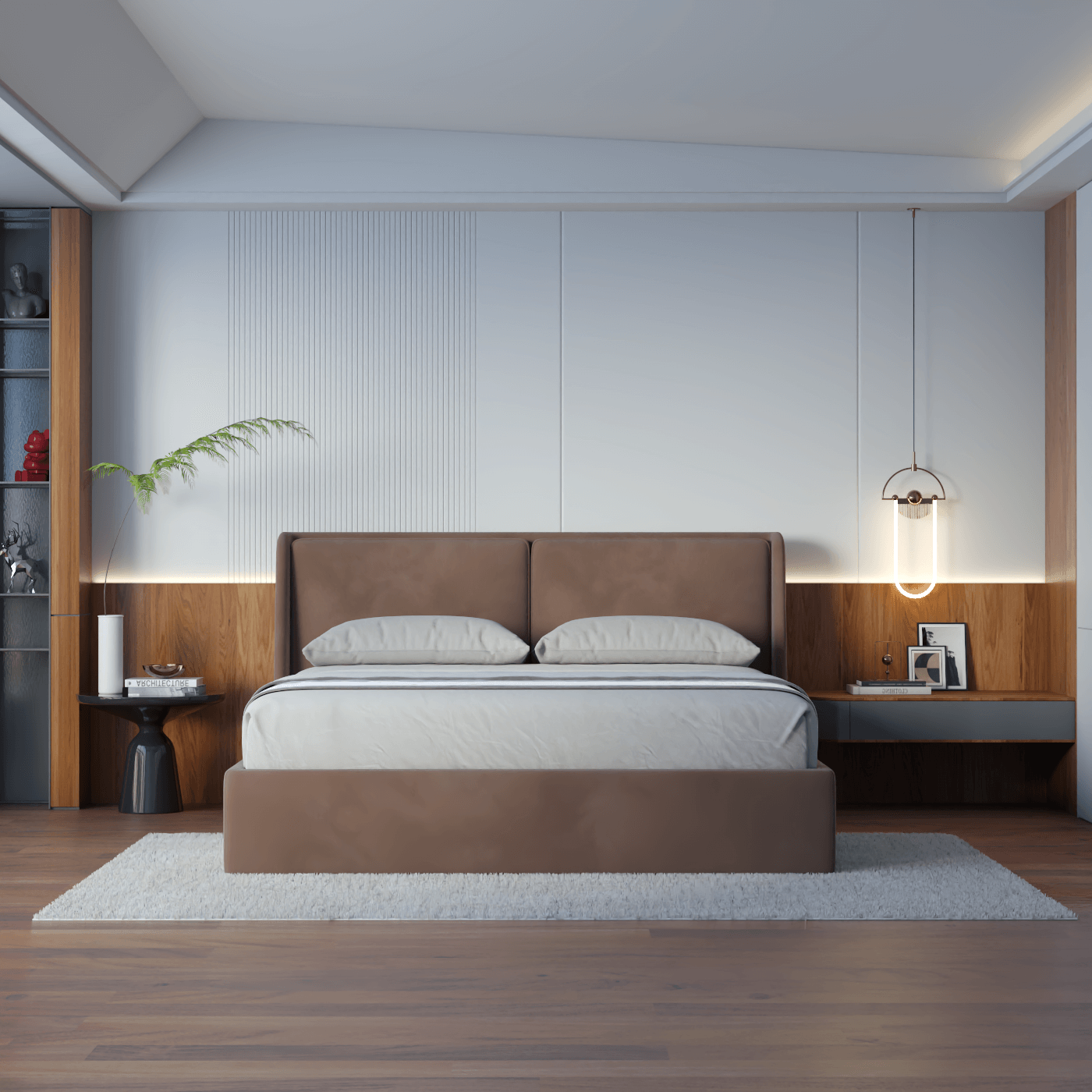 Bett mit weichem Kopfteil Ruby
