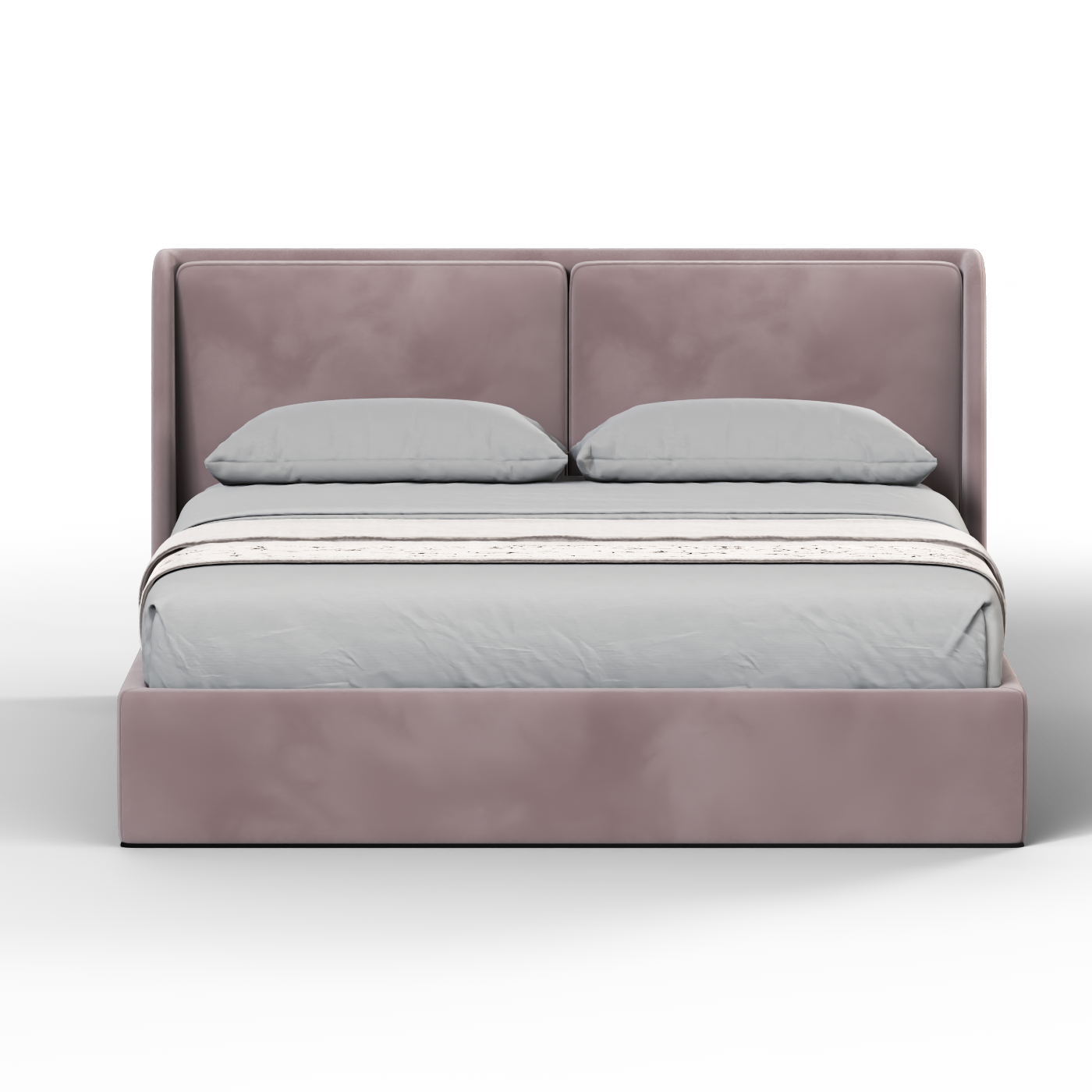 Lit double rembourré Ruby en tissu haut de gamme