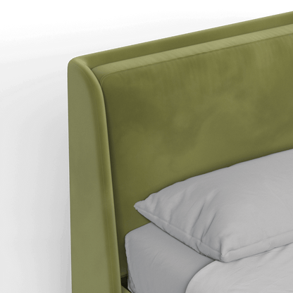 Lit double rembourré Ruby en tissu haut de gamme