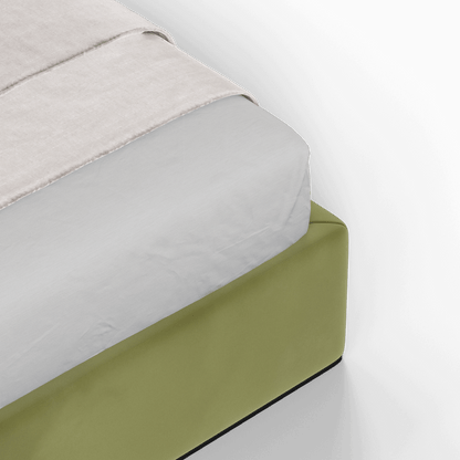 Lit double rembourré Ruby en tissu haut de gamme