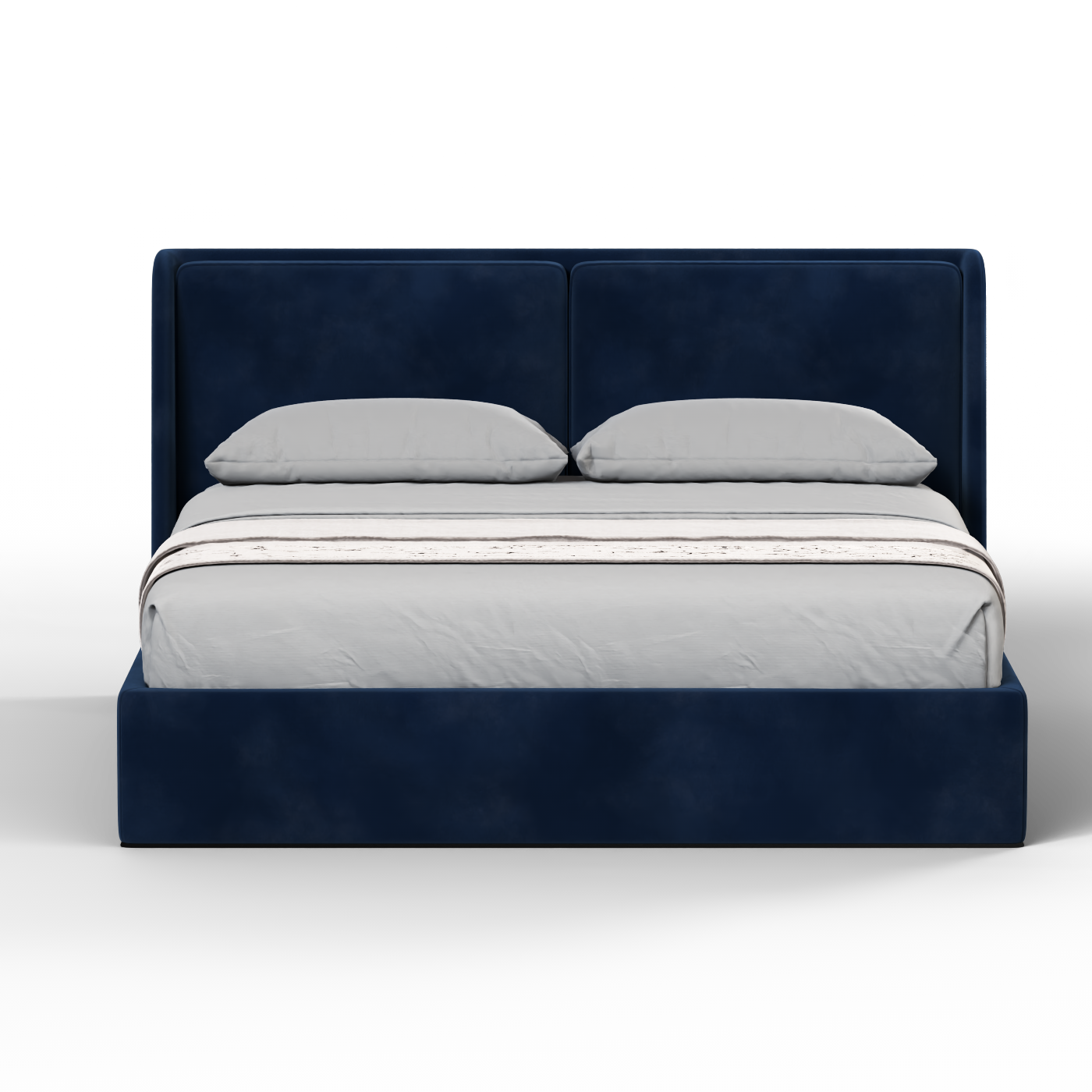 Lit double rembourré Ruby en tissu haut de gamme