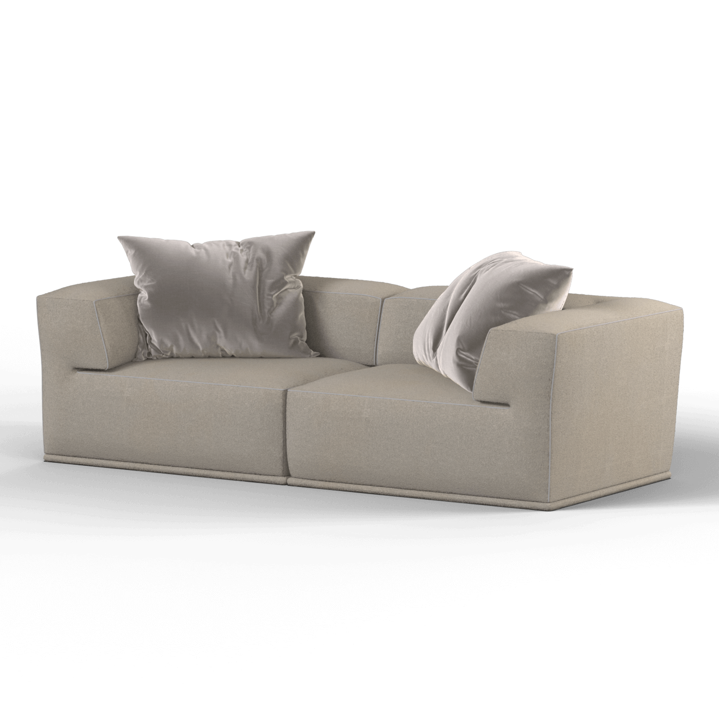 Savile Sofa — Compact Form with Wide Straight Armrests
