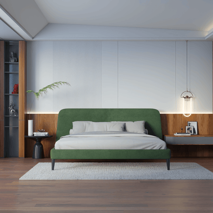 Lit double Selma avec capitonnage vertical profond
