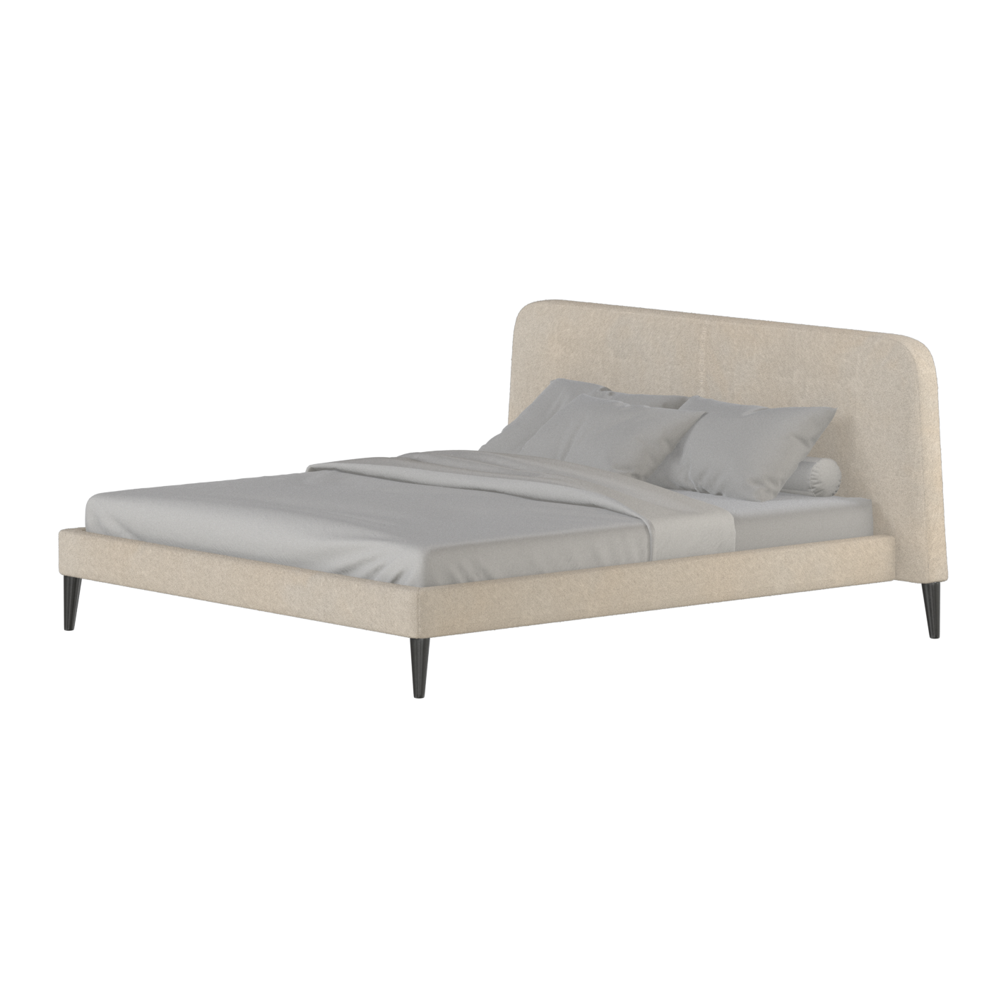 Lit double Selma avec capitonnage vertical profond