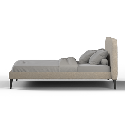 Lit double Selma avec capitonnage vertical profond