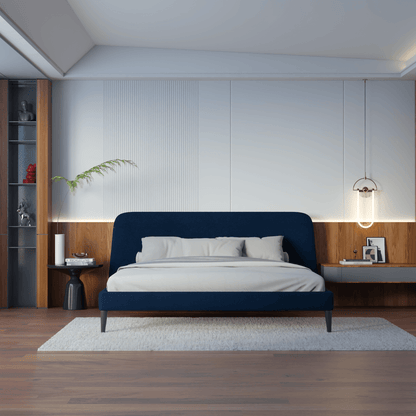 Lit double Selma avec capitonnage vertical profond