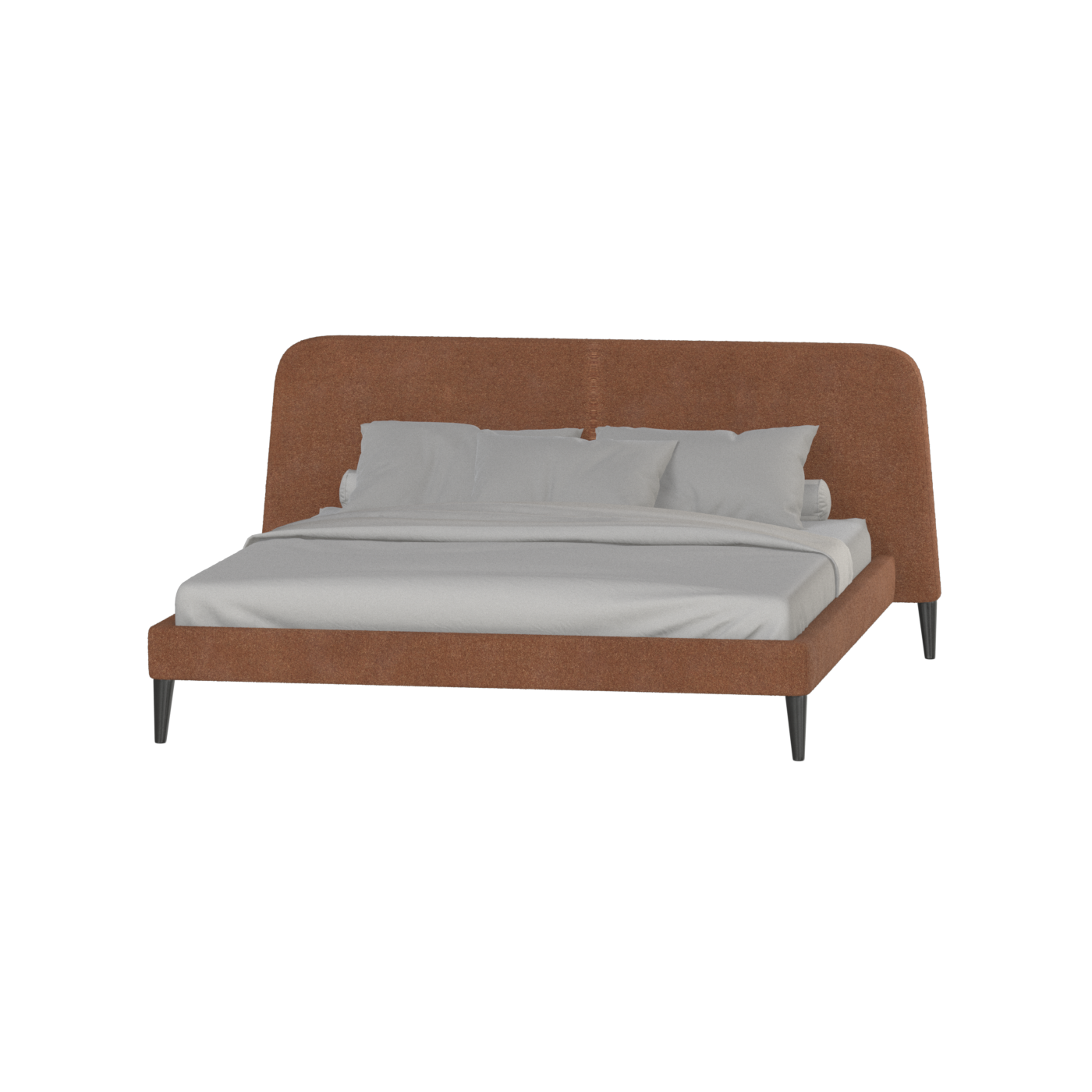 Lit double Selma avec capitonnage vertical profond