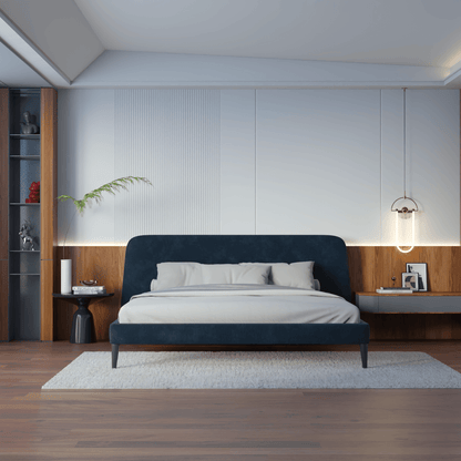 Selma Double Bed with Deep Vertical Tufting