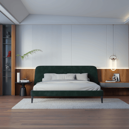 Selma Double Bed with Deep Vertical Tufting