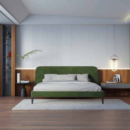 Selma Double Bed with Deep Vertical Tufting