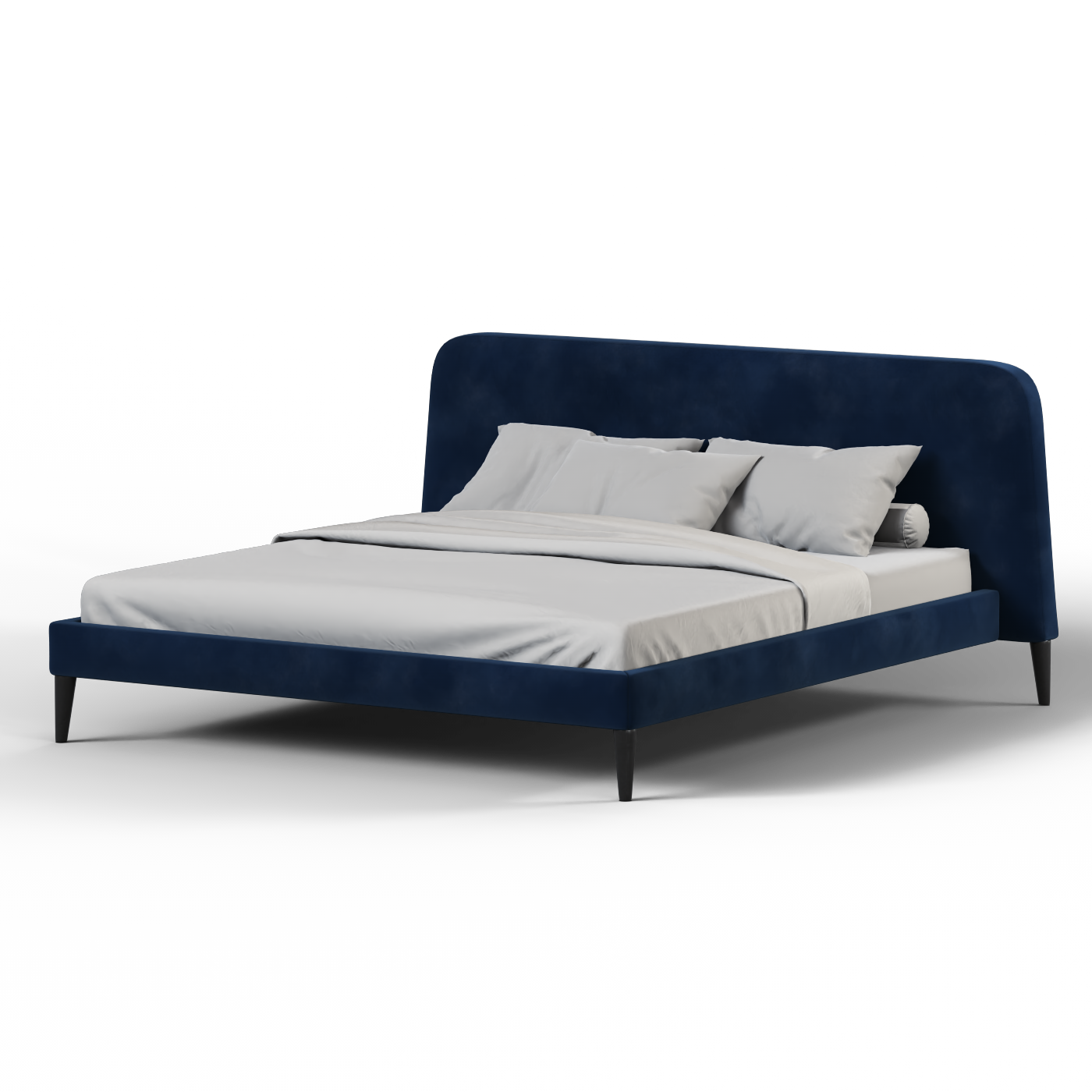 Lit double Selma avec capitonnage vertical profond