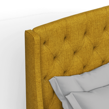 Sophia Upholstered Bed with Buttoned Headboard