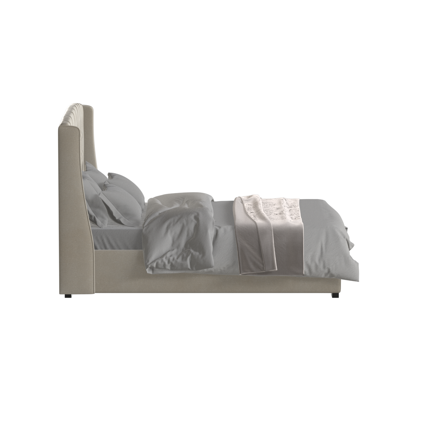 Sophia Upholstered Bed with Buttoned Headboard