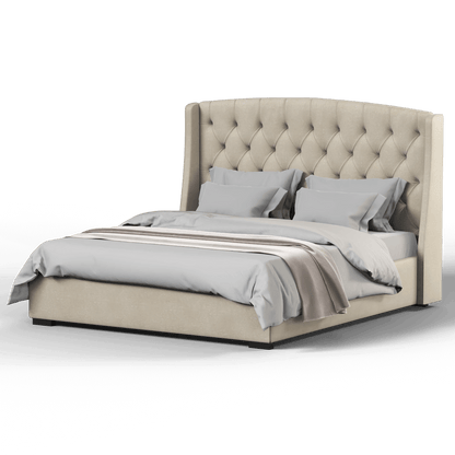 Sophia Upholstered Bed with Buttoned Headboard