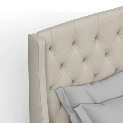 Sophia Upholstered Bed with Buttoned Headboard