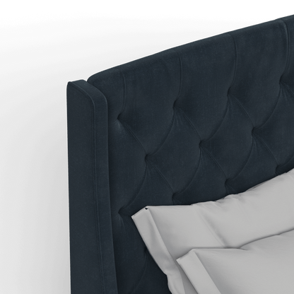 Sophia Upholstered Bed with Buttoned Headboard