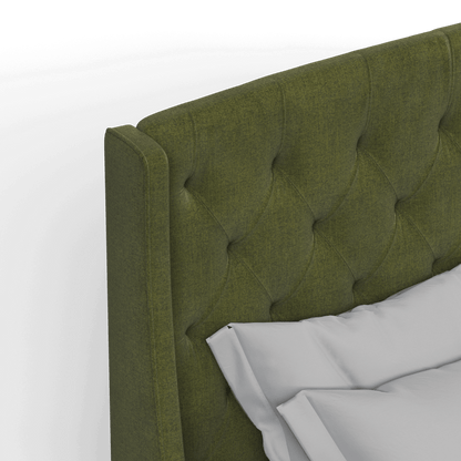 Sophia Upholstered Bed with Buttoned Headboard