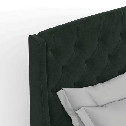 Sophia Upholstered Bed with Buttoned Headboard