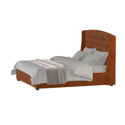 Sophia Upholstered Bed with Buttoned Headboard