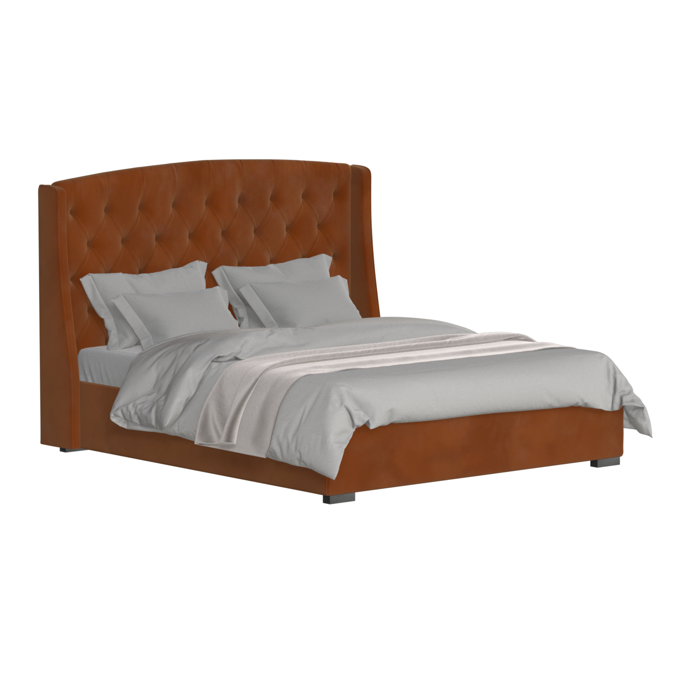 Sophia Upholstered Bed with Buttoned Headboard