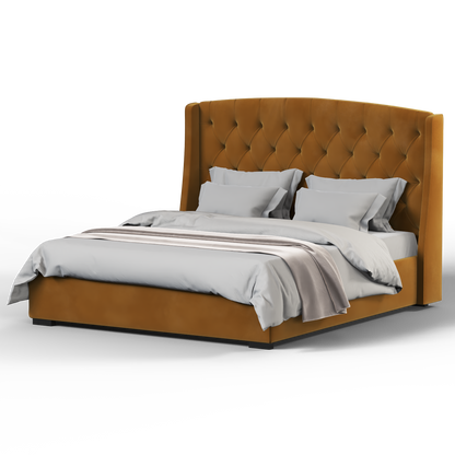 Sophia Upholstered Bed with Buttoned Headboard