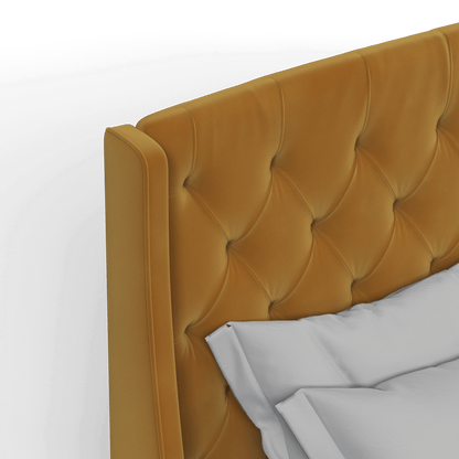 Sophia Upholstered Bed with Buttoned Headboard