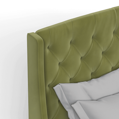 Sophia Upholstered Bed with Buttoned Headboard
