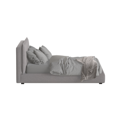 Lit double rembourré Thea avec tête de lit épurée