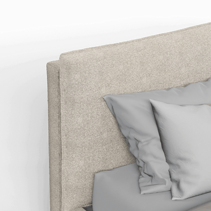 Thea Upholstered Double Bed with Clean Headboard