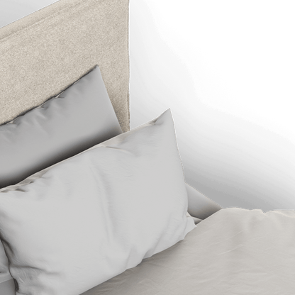 Thea Upholstered Double Bed with Clean Headboard