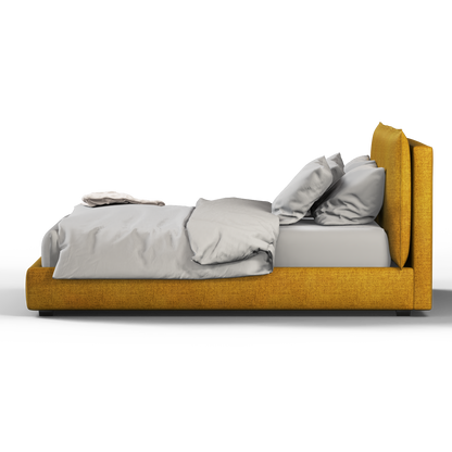 Thea Upholstered Double Bed with Clean Headboard