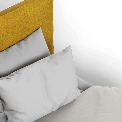 Thea Upholstered Double Bed with Clean Headboard
