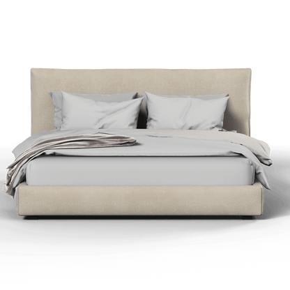 Thea Upholstered Double Bed with Clean Headboard