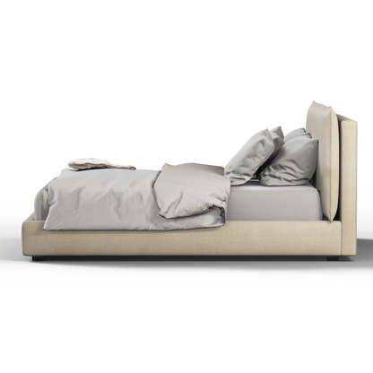 Thea Upholstered Double Bed with Clean Headboard