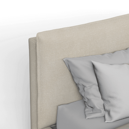 Thea Upholstered Double Bed with Clean Headboard