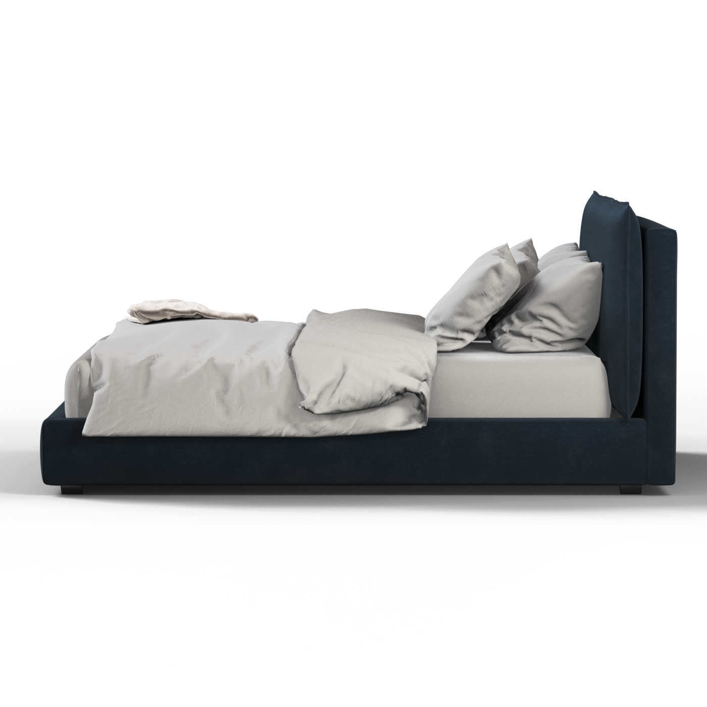 Thea Upholstered Double Bed with Clean Headboard