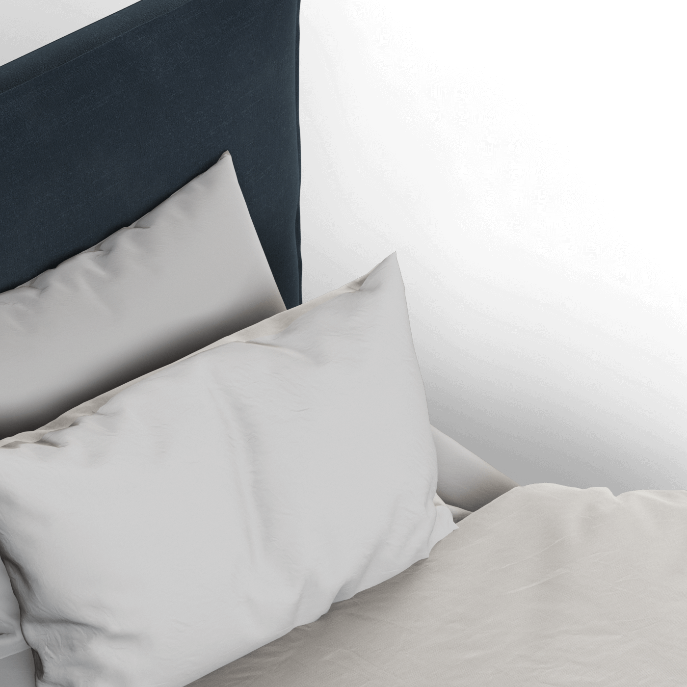 Thea Upholstered Double Bed with Clean Headboard