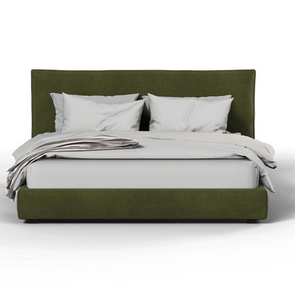 Thea Upholstered Double Bed with Clean Headboard