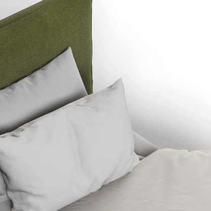 Thea Upholstered Double Bed with Clean Headboard